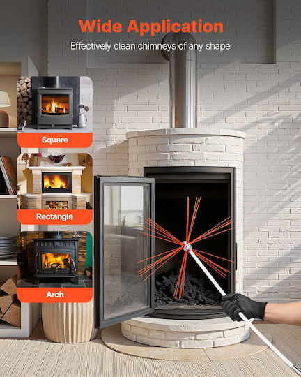 Vevor Metallic Chimney Cleaning Brush Square