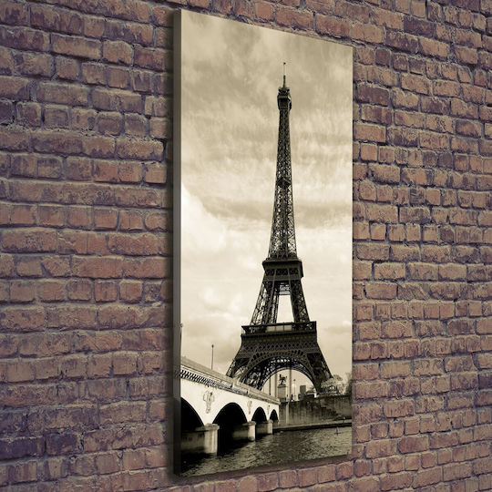 Artistic Wall Canvas Painting Eiffel Tower Paris 50x125 Cm
