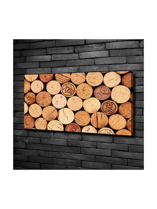 Panou Decorativ Pentru Interior Pânză Dopuri De Sticlă De Vin 100x50 Cm