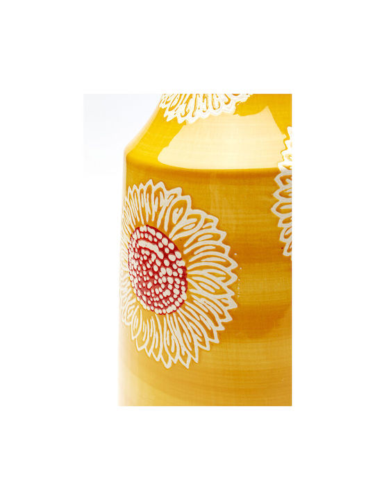 Kare Design Dekorative Glasvase Big Bloom Gelbe