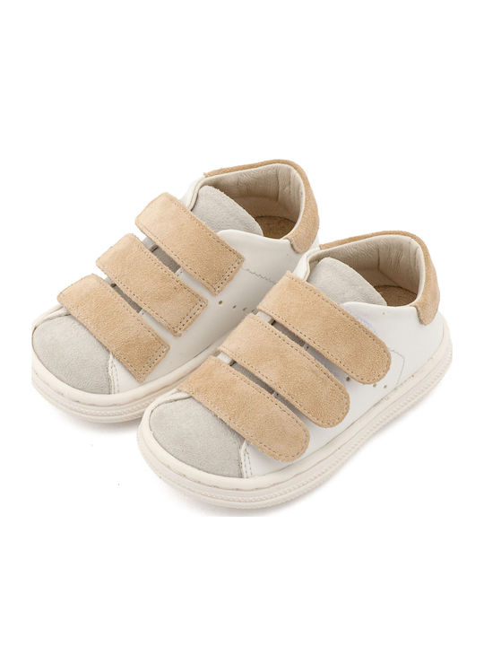 Babywalker Βαπτιστικά Δερμάτινα Sneakers Μπεζ