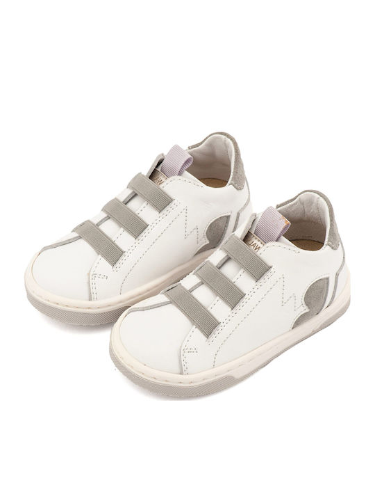 Babywalker Βαπτιστικά Δερμάτινα Sneakers Γκρι