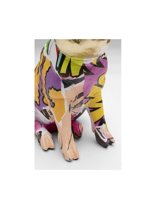Decorative Tabletop Graffiti Pig Gold Multicolored 10.5x19x20 cm