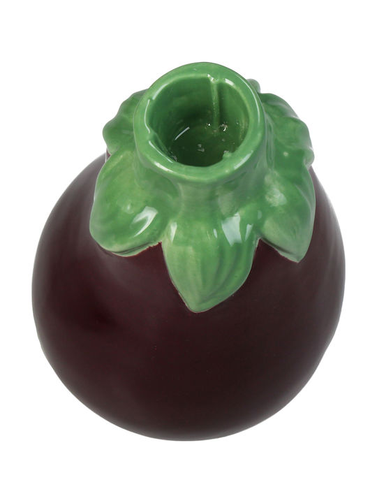 Candle Holder Ceramic in Purple Color 10x14.9x10cm 1pcs