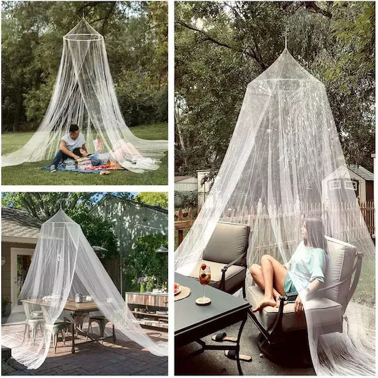 Double Camping Mosquitos Nest White 65x250x1250cm