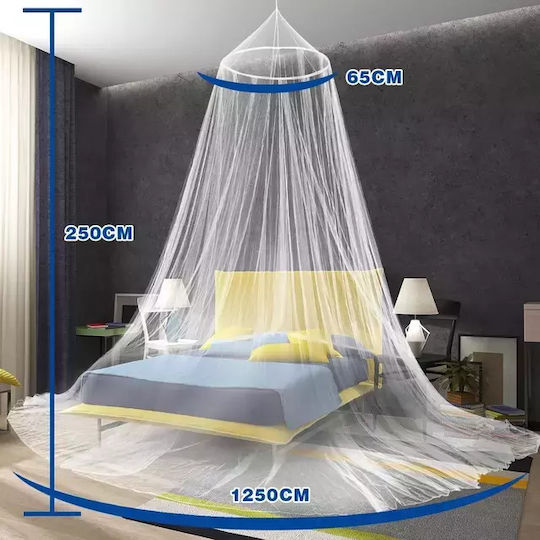 Double Camping Mosquitos Nest White 65x250x1250cm