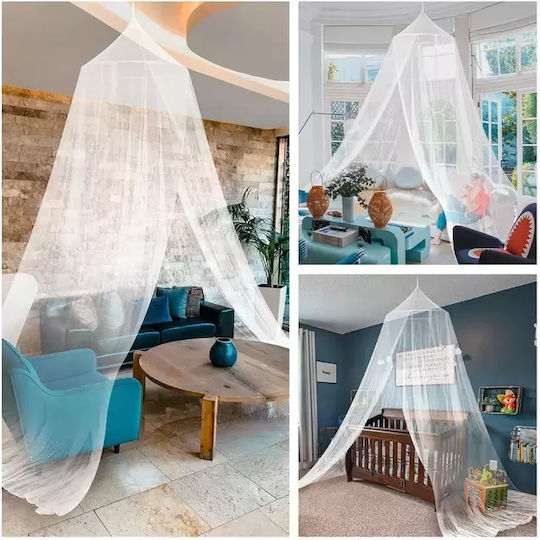 Double Camping Mosquitos Nest White 65x250x1250cm