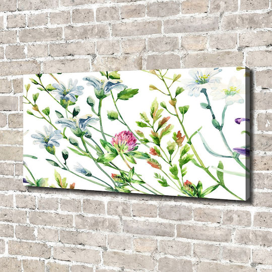 Panou De Perete Din Pânză Gata De Agățat Flori Sălbatice 140x70 Cm