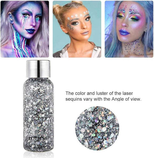 Karneval Face Painting Silber