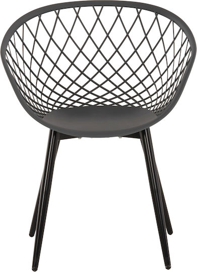 Ariadne Dining Chair Made of Polypropylene Gray Black 63x56x80cm