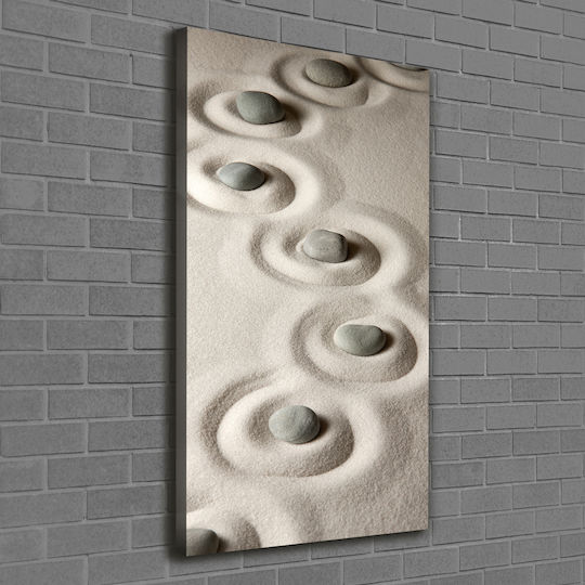 Decorare Interioară Panou De Perete Pânză Pietre Pe Nisip 60x120 Cm