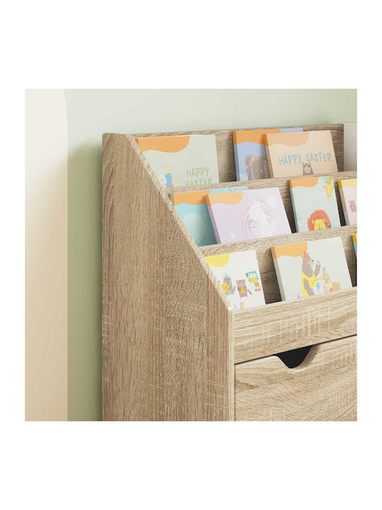 Kids Wooden Bookcase Brown 60x29.5x69cm