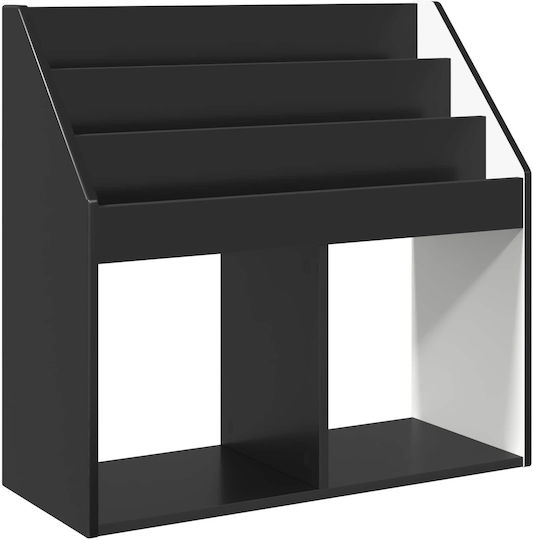 Bücherregal Boden Schwarz 72.5x29.5x69cm