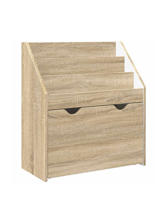 Kids Wooden Bookcase Brown 60x29.5x69cm