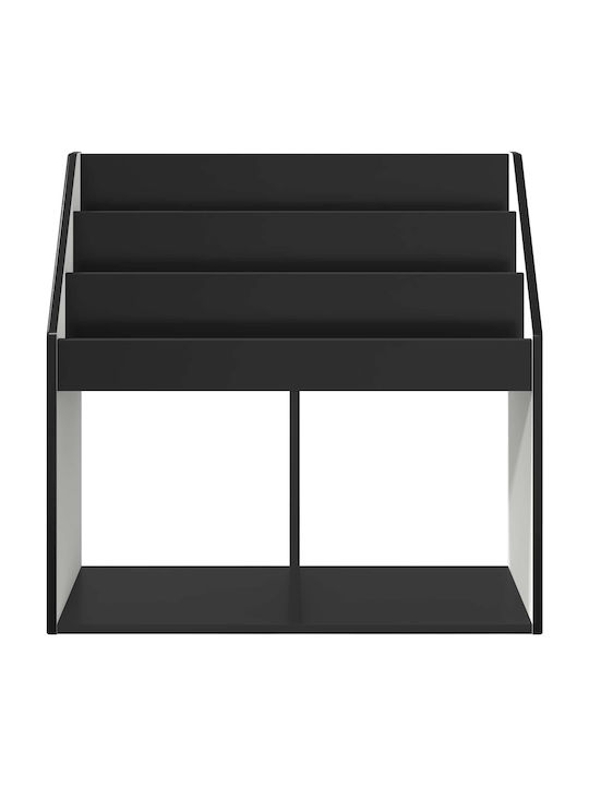 Βιβλιοθήκη Δαπέδου Ξύλινη Μαύρη 72.5x29.5x69cm