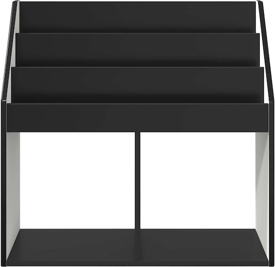 Bücherregal Boden Schwarz 72.5x29.5x69cm