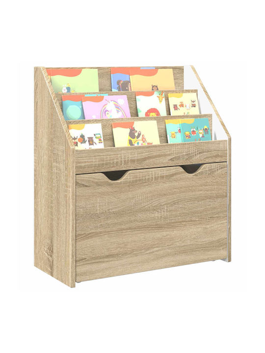 Kids Wooden Bookcase Brown 60x29.5x69cm