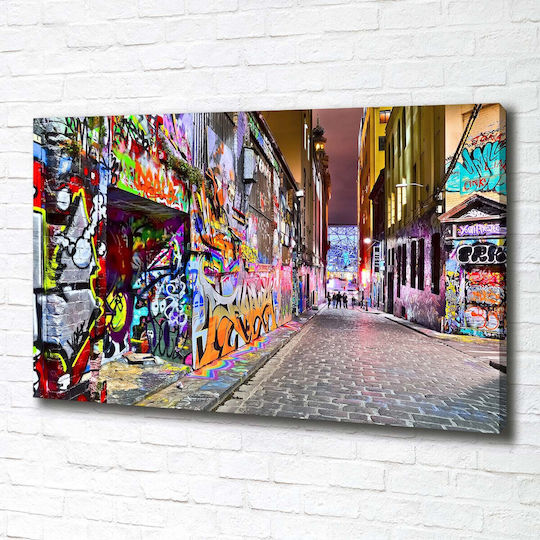 Wall Canvas Painting High Quality Print Colorful Graffiti 100x70 Cm