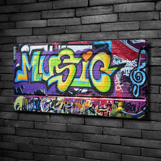 Panou De Perete Din Pânză De Înaltă Calitate Imprimare Graffiti Pe Perete 100x50 Cm