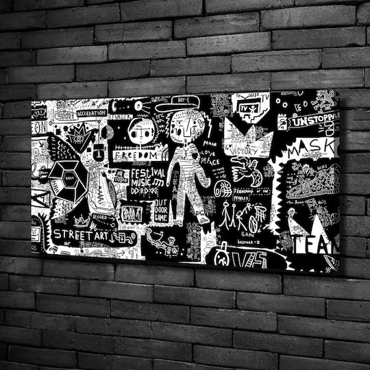 Gemälde Segeltuch Schlafzimmer Ästhetische Dekoration Graffiti 100x50 cm