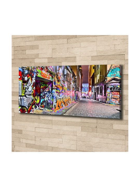 Wandbild Segeltuch Hochwertiger Druck Buntes Graffiti 125x50 cm