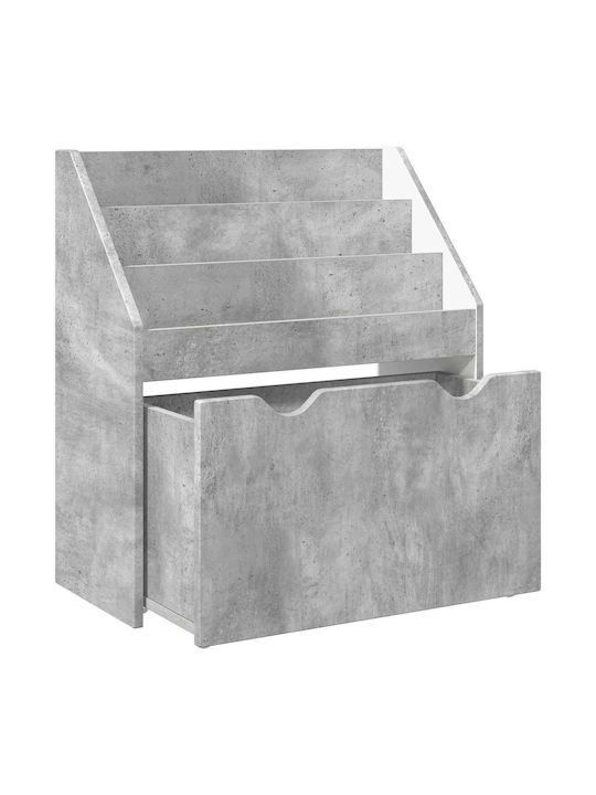 Βιβλιοθήκη Δαπέδου Ξύλινη Γκρι 60x29.5x69cm