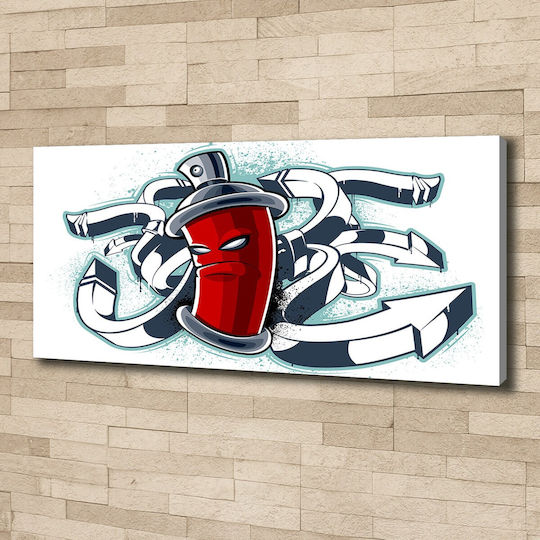 Wall Canvas Painting Designed Demanding Graffiti 125x50 Cm