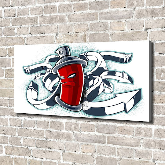 Wandbild Segeltuch Gestaltetes Anspruchsvolles Graffiti 140x70 cm