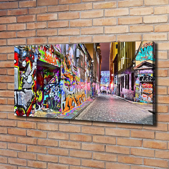 Wall Canvas Painting High Quality Colorful Graffiti Print 120x60 Cm