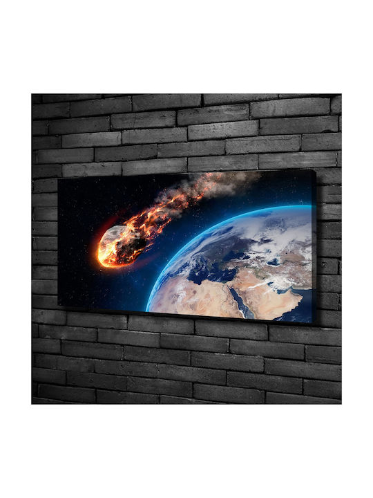 Canvas Painting Office Professional Space Falling Meteorite 100x50 Cm