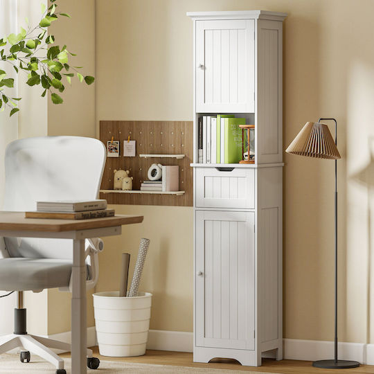 HomCom Бански Шкаф 40x30x170см Бял