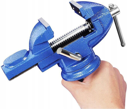 Fixed Bench Vise Made of Cast Iron with Maximum Opening 45mm