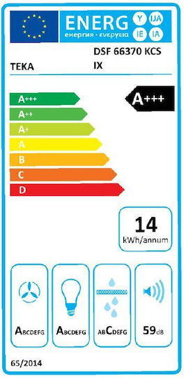 Teka Απορροφητήρας Καμινάδα 60cm Inox