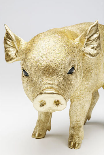 Διακοσμητικός Κουμπαράς Pig Χρυσό 37.6x14.2x23εκ