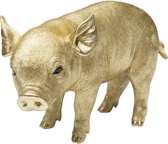 Διακοσμητικός Κουμπαράς Pig Χρυσό 37.6x14.2x23εκ