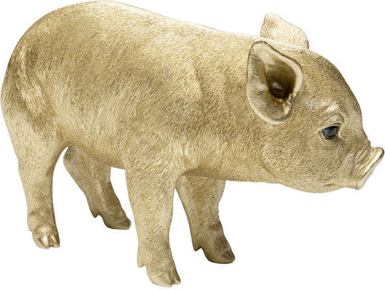 Διακοσμητικός Κουμπαράς Pig Χρυσό 37.6x14.2x23εκ
