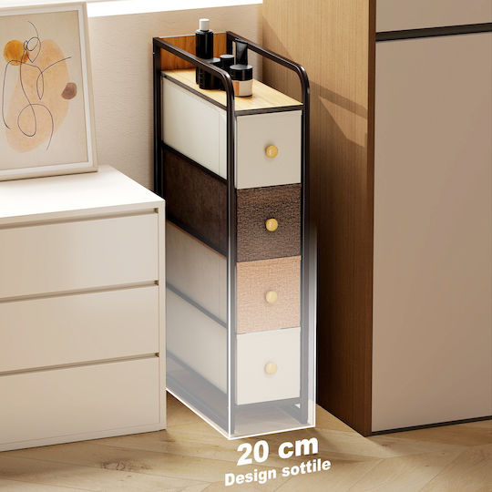 HomCom Fabric Storage Case For Clothes 20x47x84.5cm 1pcs