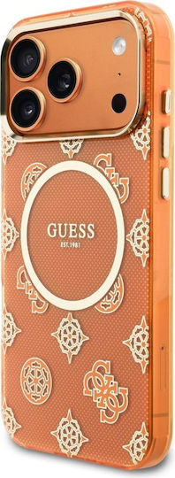 Guess Case Iml Peony Dot Magsafe Iphone 17 Pro Max Orange Guhmp17x5hpoedo