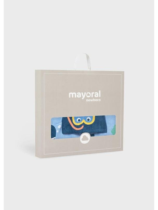 Mayoral Baby Hooded Poncho Bathrobe Blue