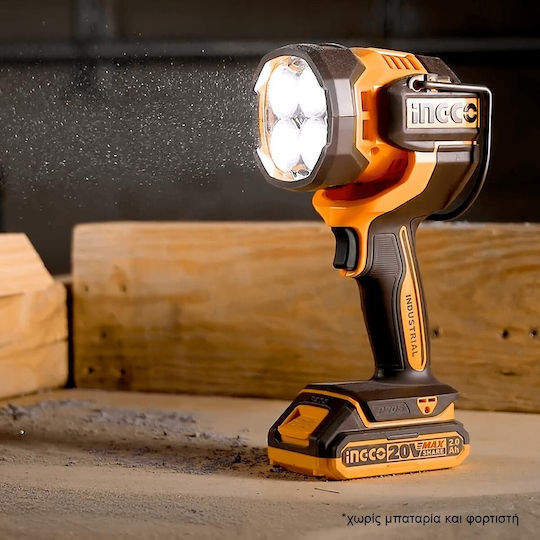 Ingco Battery Jobsite Light LED IP20 with Brightness up to 2500lm