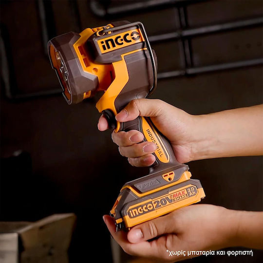Ingco Battery Jobsite Light LED IP20 with Brightness up to 2500lm