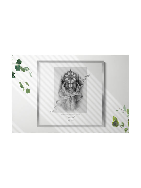 Tulup Wall-mounted Plastic Photo Frame with Silver Frame