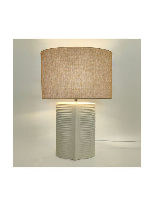 InTheBox Selene Ceramic Table Lamp with Beige Shade and Base