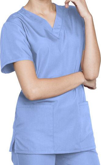Cherokee Originals Unisex Light Blue Pants & Blouse Set Cotton and Polyester