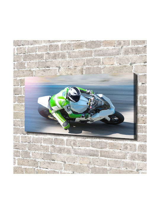 Dekorativer Wandgemälde Segeltuch Hochwertige Qualität Motorradrennen 140x70 cm