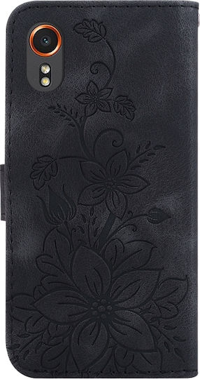 Geprägt Brieftasche Silikon / Leder / Synthetisches Leder Schwarz (Galaxy XCover7)