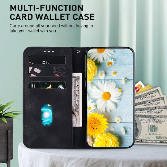Geprägt Brieftasche Silikon / Leder / Synthetisches Leder Schwarz (Galaxy XCover7)