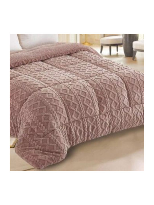 Silk Fashion Κουβέρτα Πλεκτή Υπέρδιπλη 220x240εκ. Chocolate