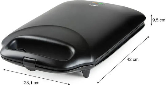 Domo Sandwich Maker pentru 4 Sandvișuri 900W Neagră