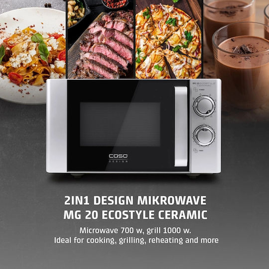 Caso Mikrowellenherd mit Grill 20Es Gray